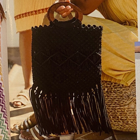NWT Rachel Zoe x Danielle Nicole Macrame Handbag - Picture 4 of 6